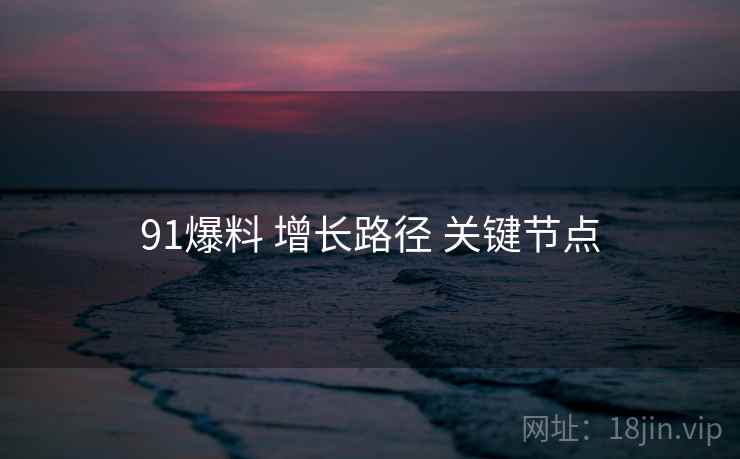 91爆料 增长路径 关键节点