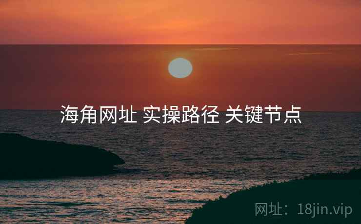 海角网址 实操路径 关键节点